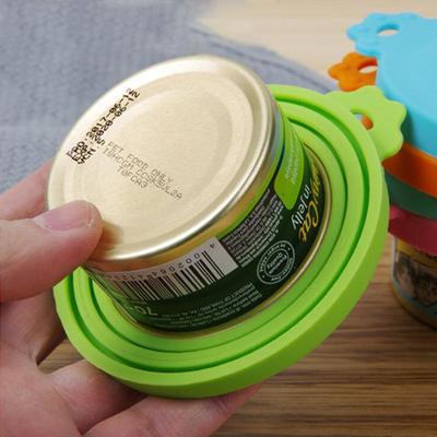 Tinned Lid Canned Pet Food Cover Cats Dogs Supplies Silica Gel Cap for Water Cup 3-Specifications