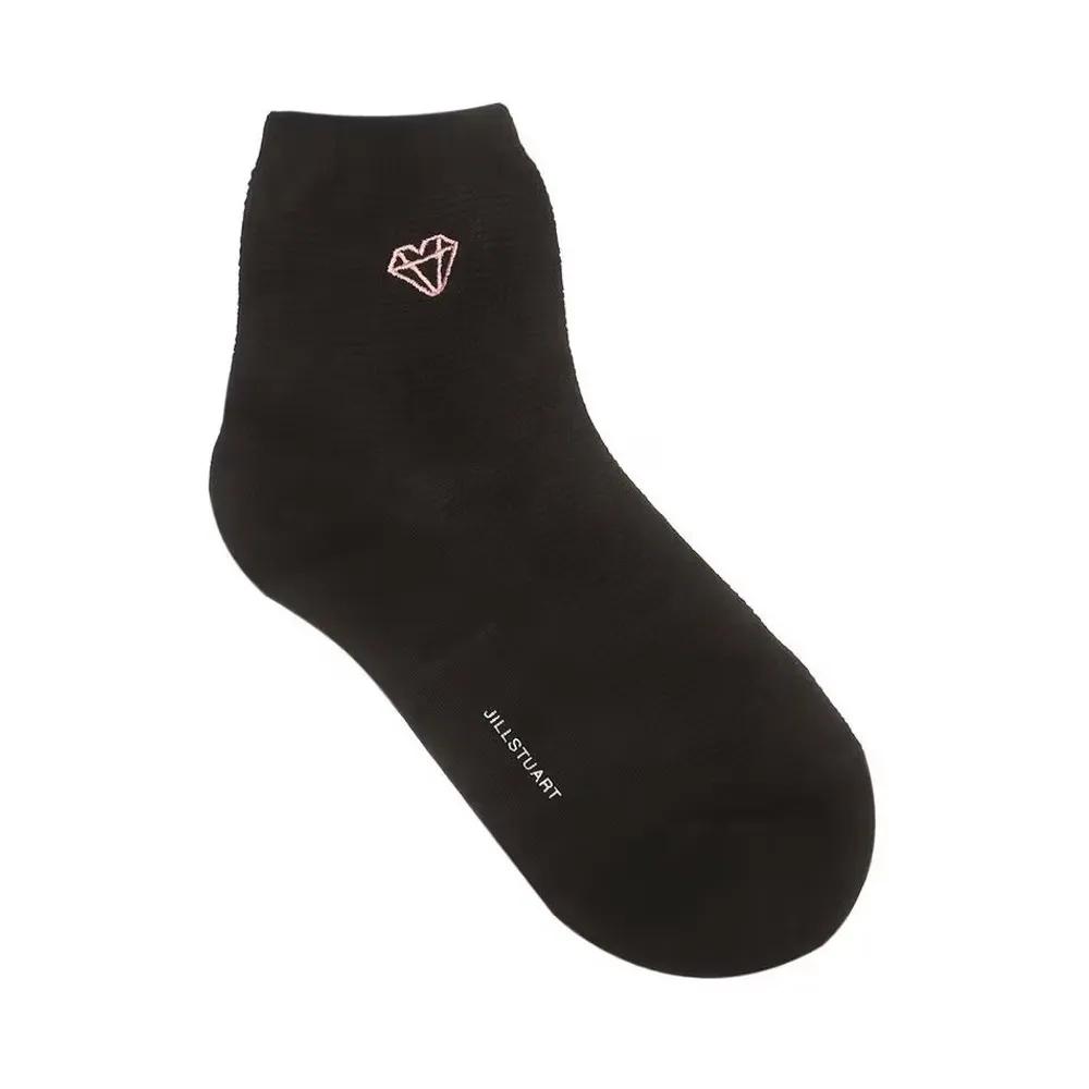 Women's Petit Diamond Embroidered Mid-calf Socks 3-Piece Set JASS5F102BK