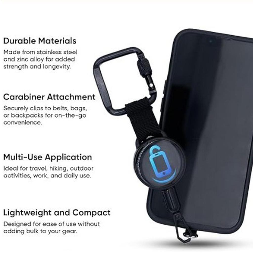 Retractable Anti-Theft Phone Holder Cellphone Lanyard Strap Smartphone Case Safety Tether with Belt Clip Cellphone Lanyard