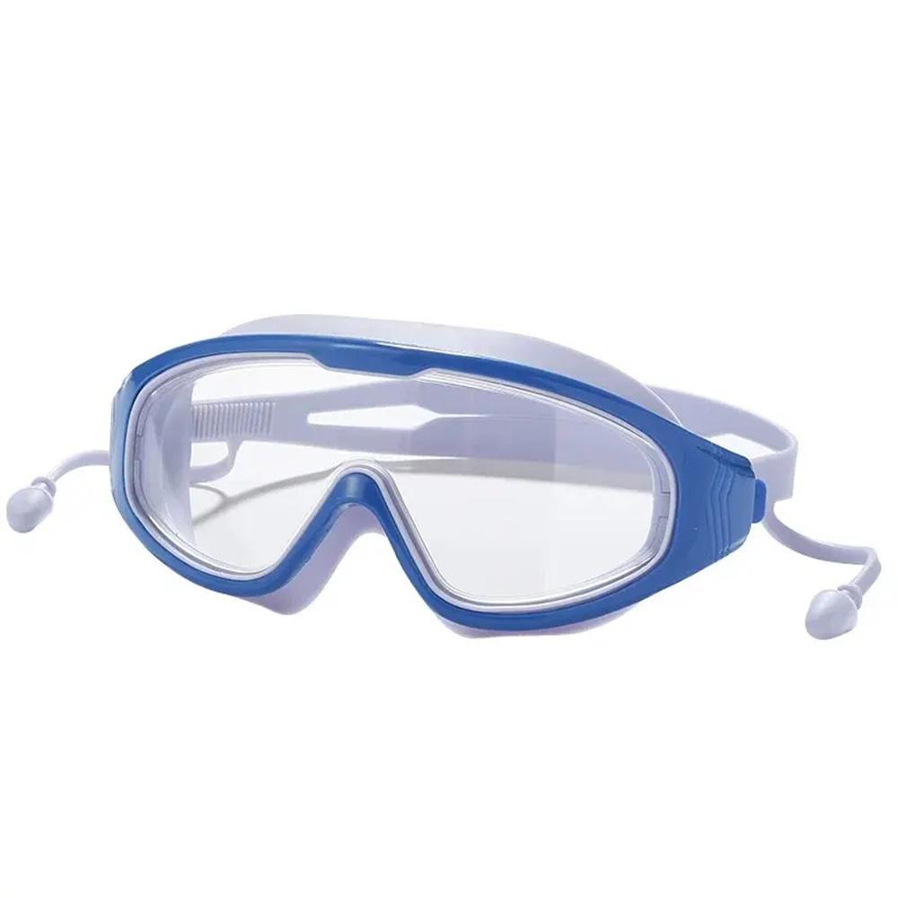 

Очки для плавания для взрослых, водонепроницаемые и противотуманные очки для дайвинга HD, прозрачная большая оправа, профессиональные очки для плавания оптом Other синий