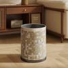 Vintage Mosaic Ceramic Trash Can Large Capacity Waste Bin for Living Room Bedroom Bathroom Stylish Home Decor High-End Gifts