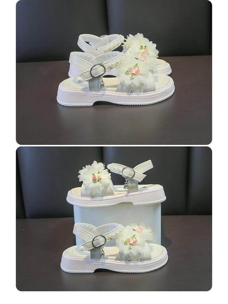 2023 Summer Soft Sole Girls' Fashion Sandals - Princess Style for Middle and Big Kids