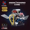 Moc 665Pcs Creative Electric Rc App Control V8 Engine Led Assembly Building Blocks Diy Children'S Puzzle Toy Birthday Gift
