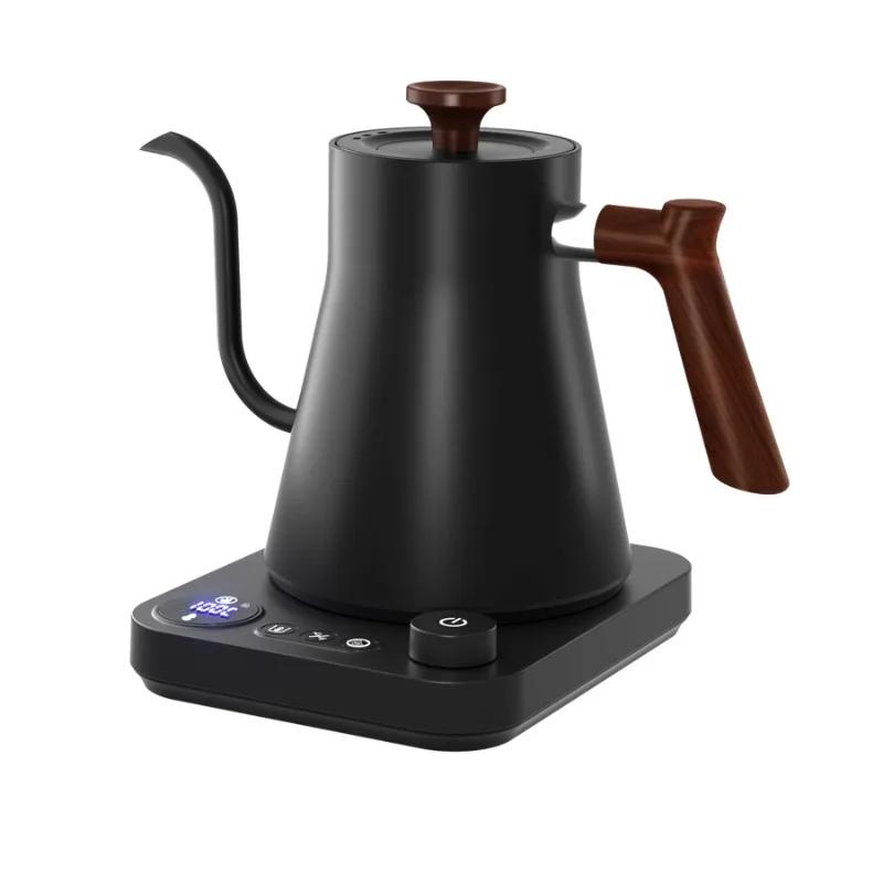 Fierbător electric cu gât de gâscă, 900ML, cafea manuală ceainic inteligent cu control al temperaturii ceainic cu încălzire rapidă 110v/220v