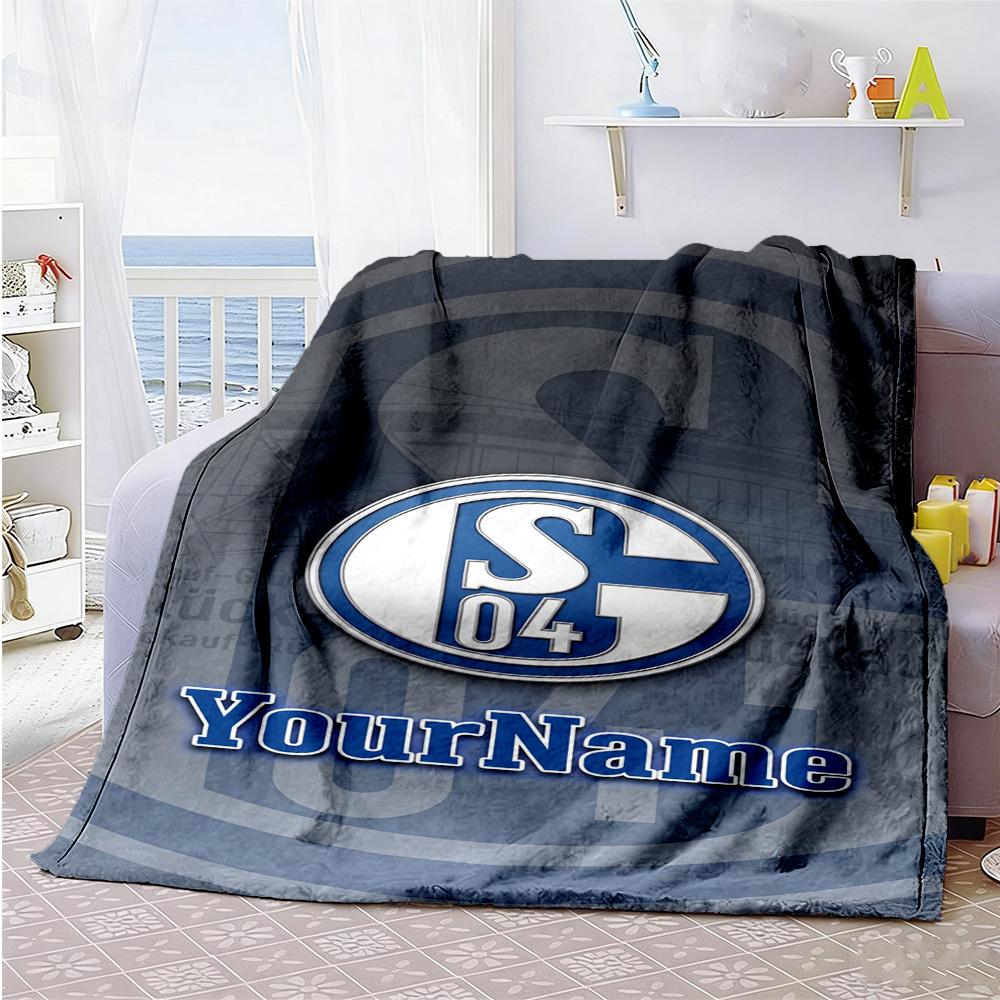 Fc Schalke 14 Personalized Name Blanket Throw Personalized Blanket Durable Comfort Suitable for Home Decor Picnics Couch Office