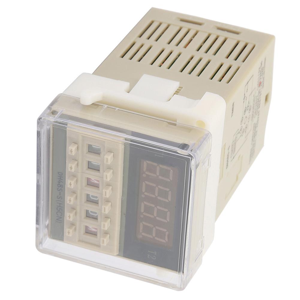 O111ROM DH48s S 2Z Durable LCD Display Time Timer Delay Relay 8 Pins 0.1S 99H (24VAC DC)