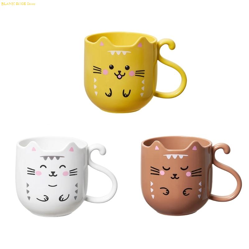 NEW Lovely Kitten Toothbrush Holder And Mouthwash Cup For Kids And Adults Toothbrush Cup Bathroom Cups