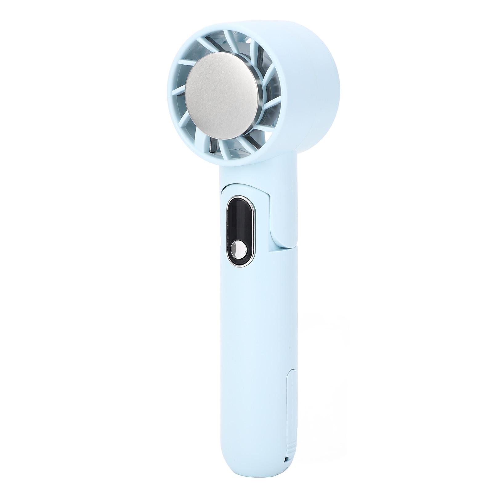 

Handheld Cooling Fan 5 Speed Levels Adjustable USB Charging Portable Small Pocket Fan White синий