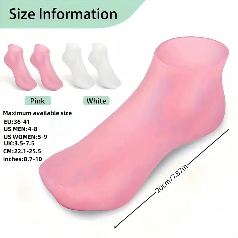 Calzini Idratanti in Gel di Silicone Calzini all'Aloe Calzini per Pedicure per Piedi Secchi e Screpolati Tallone e Ammorbidimento della Pelle Ruvida e Morta