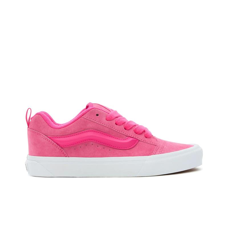 Vans Knu Skool Nubuck Pink Glo Dragon Fruit Lightweight Comfortable Low-Top Kids Skate Shoes Men Sneaker AN0009QCYU2