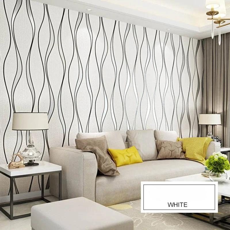 

3D Обои Полосатые обои Обои для фона гостиной Изогнутая полоса Обои для фона ТВ Декор Салон Дом Люкс 2mx53cm