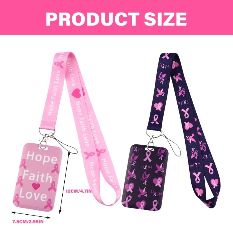 2pcs Support Phone Holder Ribbon Lanyard Neck Strap Quick Release Buckle for Keys and Phones Awareness Accessories