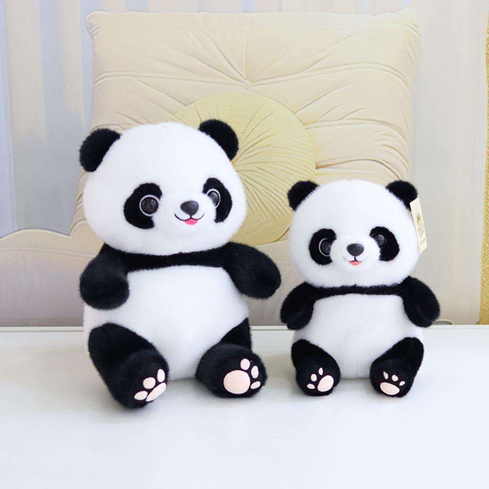 Cute panda doll 8 inch grab machine doll plush toy simulation giant panda dressing doll