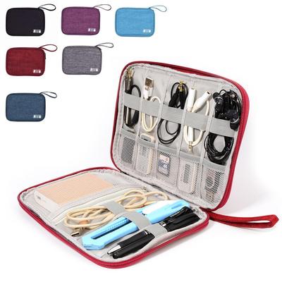 Portable Cable Organizer Bag Travel Electronic Organizer Electronics Accessories Carrying Case for Charger, Power Bank, Cell Phone, Flash Card,Cables