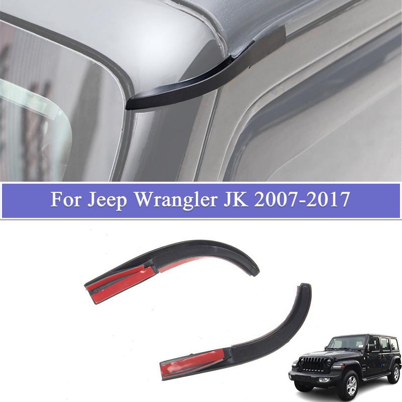 Roof Rain Gutter Extensions Water Rain Diverters for Jeep Wrangler JK JKU Sahara Rubicon 2007-2017 Exterior Parts Accessories