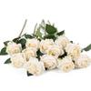12Pcs Artificial Rose Flower with Single Stem 36cm Silk Material Fake Roses Used To Decorate The Bridal Bouquet Wedding Center Decorations Flower Wall