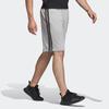 Men's adidas Stripe Logo Training Knit Casual Sports Shorts Gray DU7831