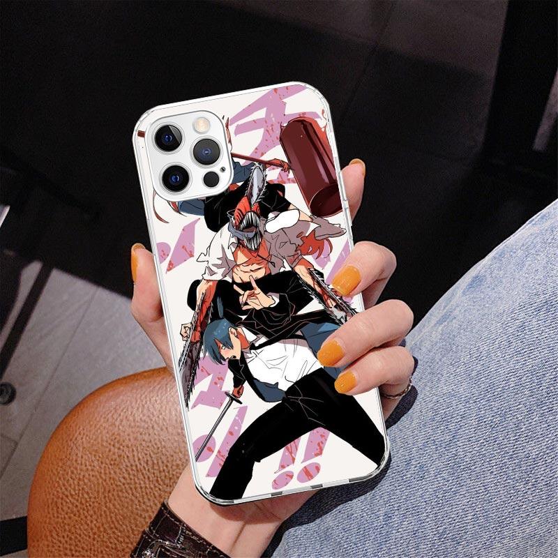 Anime Chainsaw Phone Case For iPhone 17 Air 16 Pro Max 16E 15 + 14 Plus 11 12 13 Mini 7 8 SE Gift Print Cover Fundas 16 Pro Max