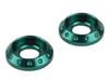 POSH FAITH Motorcycle Supplies NASA Washer Dark Green 2 Pieces
