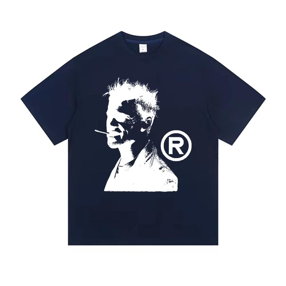 Fight Club Tyler Durden T-shirt Grafica Uomo Donna Moda Vintage Streetwear Maschile Casual T-shirt in Cotone Unisex a Maniche Corte