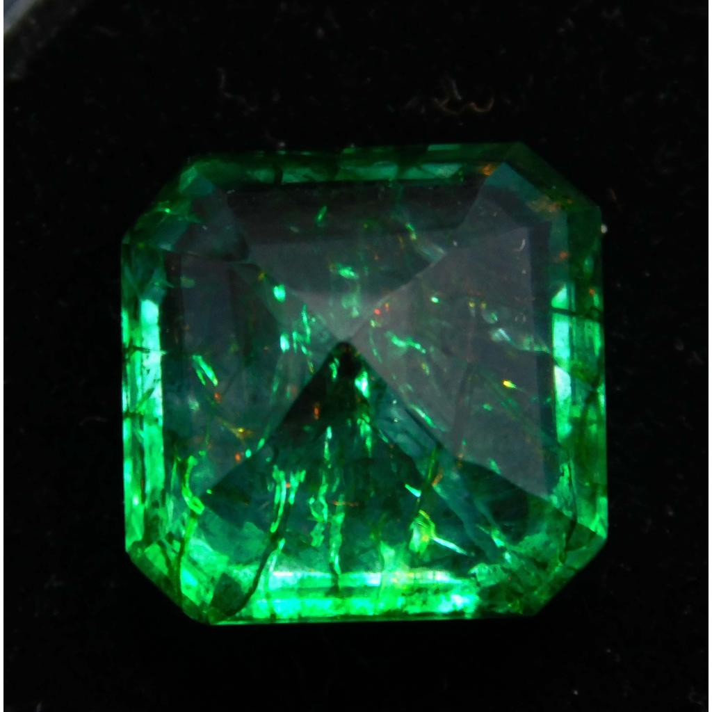 Natural Green Emerald Loose Gemstone 9 Ct Square Cut Colombian for Jewelry Making and Crafts