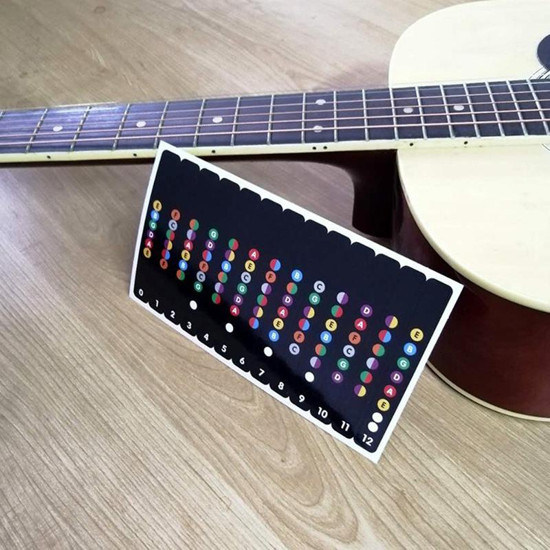 1/3/5Sheets Guitar Scale Sticker Fretboard Sticker Guide Learning School Music Class Guitar Teach Train Auxiliary Stationery ZYF
