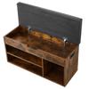 Eingangsbereich Schuhbank, 805 x 305 x 445 mm Schuhaufbewahrungs-Organizer mit verstecktem Klappdeckel-Stauraum, Bank mit 300 lbs Tragkraft, Polstersitz und 3 Schränken für