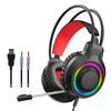 Wireds Over Ear Headphones With Glowing LED Lights 40mm Composite Diaphragm Driver Ergonomic Protein Leather Cushions Flexible Two Suspension Headbeam