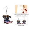 2D Flat Flag Pattern Acrylic Material American Flag Style on Boots Dangle Earrings Lightweight Colorful Earrings for Women Jewelry Gifts