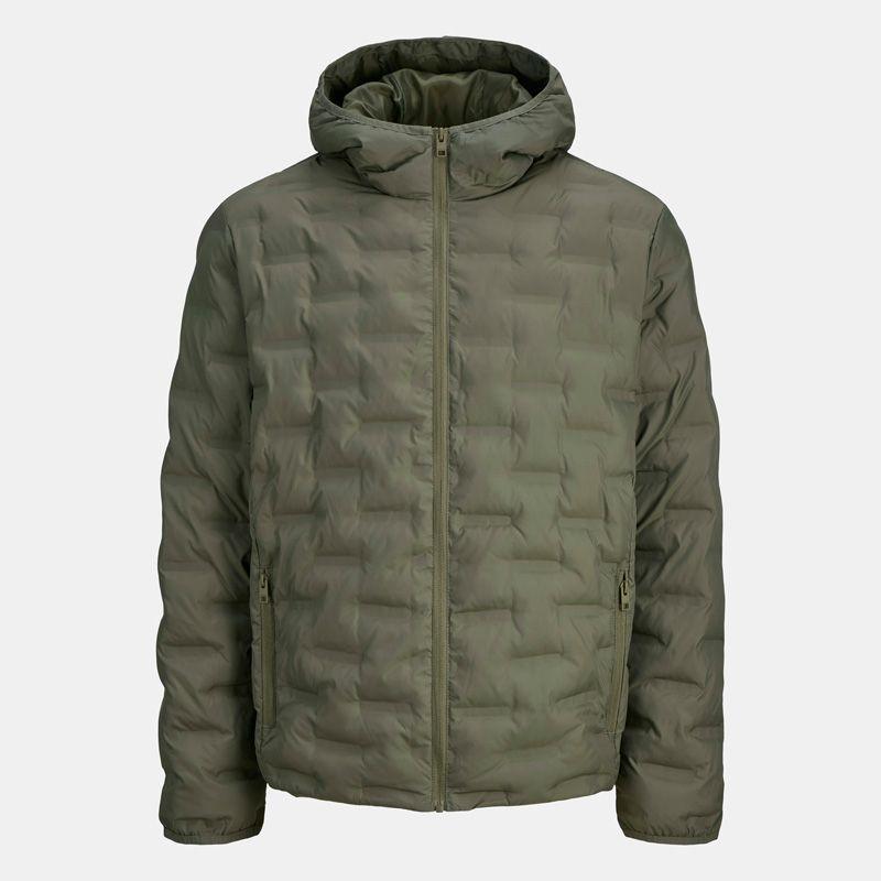 Haston Textured Windbreaker with Olive-colored Hood Men JACK & JONES