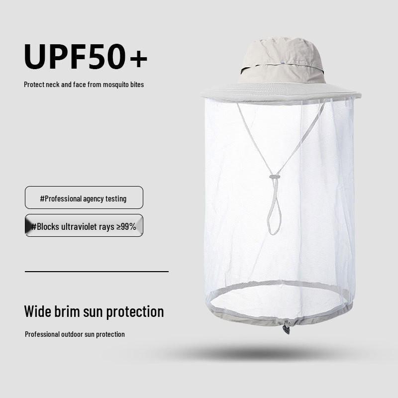 Unisex Sommer Sonnenhut: Moskitosicheres Netz, Schnelltrocknend, Wasserdicht, Ideal zum Angeln und Klettern
