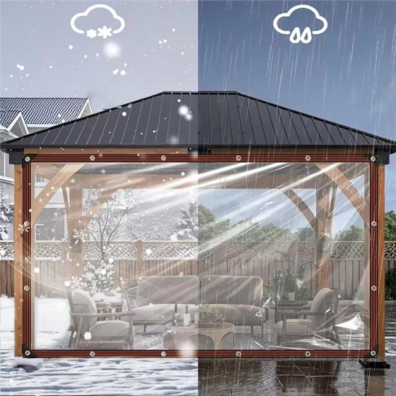 Patio Rain Cover, Outdoor Rainproof Tarpaulin,Wind And Rain Resistant Tarp For Home