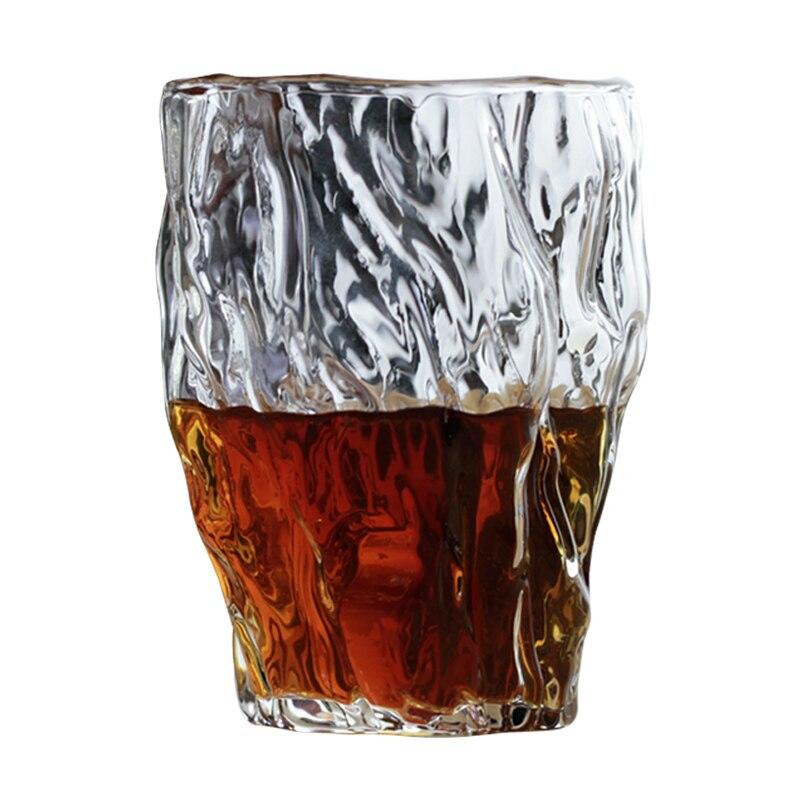 1 PIECE Japanese Irregil Hammer Art Whisky Glass Table Old World Graphics Handmade Whisky Cup Chivas Coupe Glass Wine Glass | Old World Glass