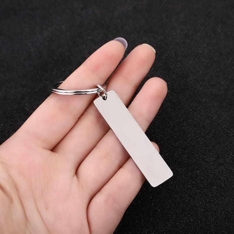 Stainless Steel Glossy Logo Keychain Pendant - Mirror Polished Steel Color