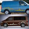Van Stickers For Volkswagen VW Transporter T6 Camper Car Graphics Mountain Climb Camping Styling Decals Auto Tuning Accessories