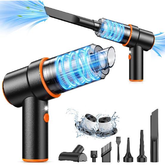 KMM Handheld Car Vacuum Cleaner, 11000PA Vacuum Cleaner & Air Duster, 120W High Power Vacuum Portable Cordless, Hand Held Vacuum Rechargeable With