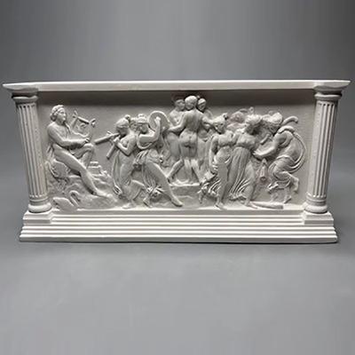 Three-Dimensional Relief Plaster Statue of Muse In Dance, Exquisite Tabletop Decoration