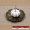 Seven-Color Ceramic Zen Incense Burner Tray with Sandalwood Coil Holder