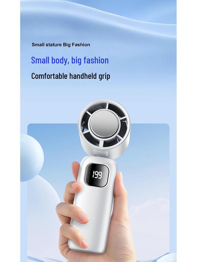 Portable Leafless Mini Fan with Semiconductor Cooling and Ice Pack
