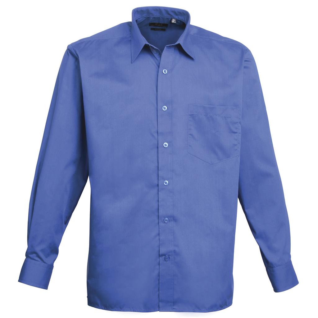 Premier Mens Premier Poplin Long-Sleeved Formal Shirt
