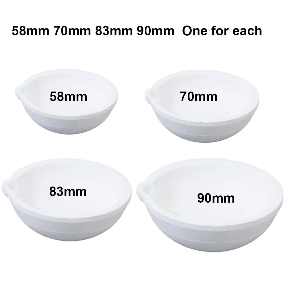 1/4pcs 100g-5000g High Temperature Quartz Silica Smelting Crucible Smelting Casting Refined Golden Silver Jewelry Casting Tools