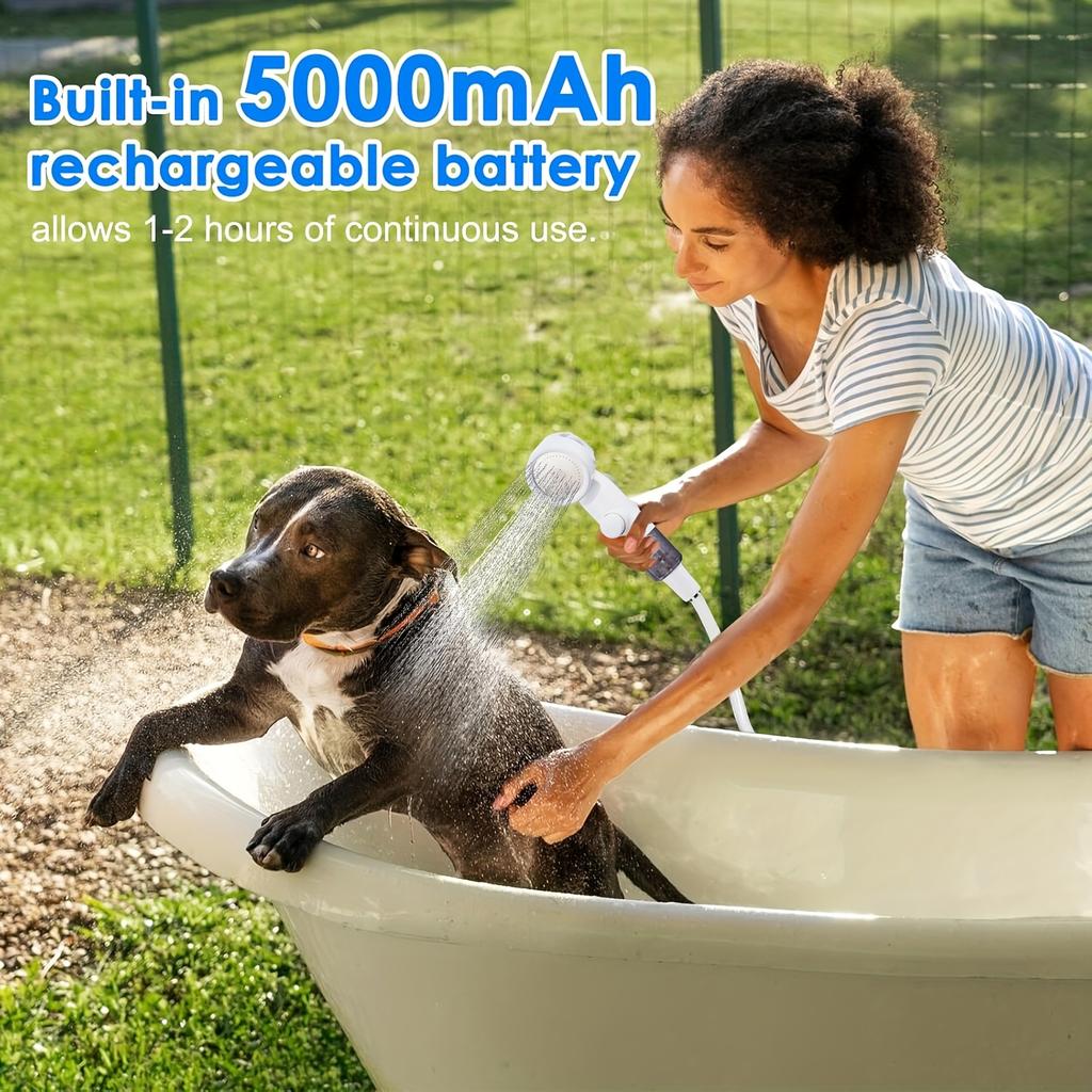 Portable Electric Camping Shower, USB Outdoor Shower Set with ABS Material, for Travel, Camping, Mountaineering, Pet Bathing, Plant Watering