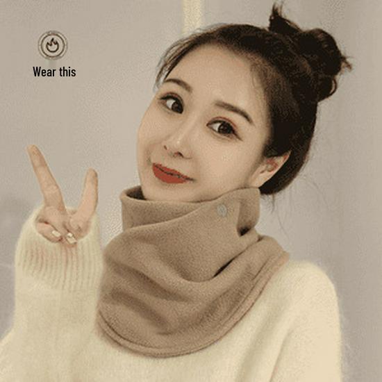 

Женский зимний плюшевый шарф-манишка - Двусторонний шарф для катания