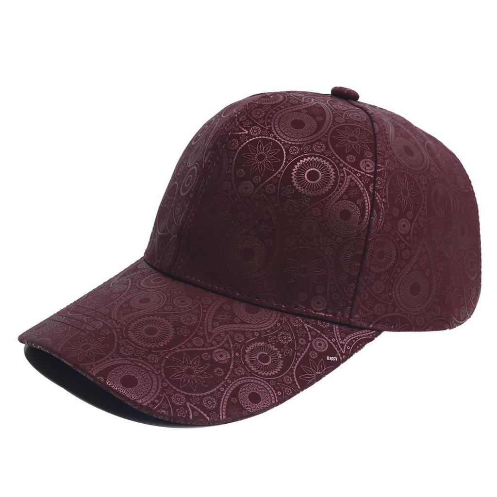 Women's Jacquard Pattern Baseball Cap - Sun Protection Duckbill Hat for Outdoors