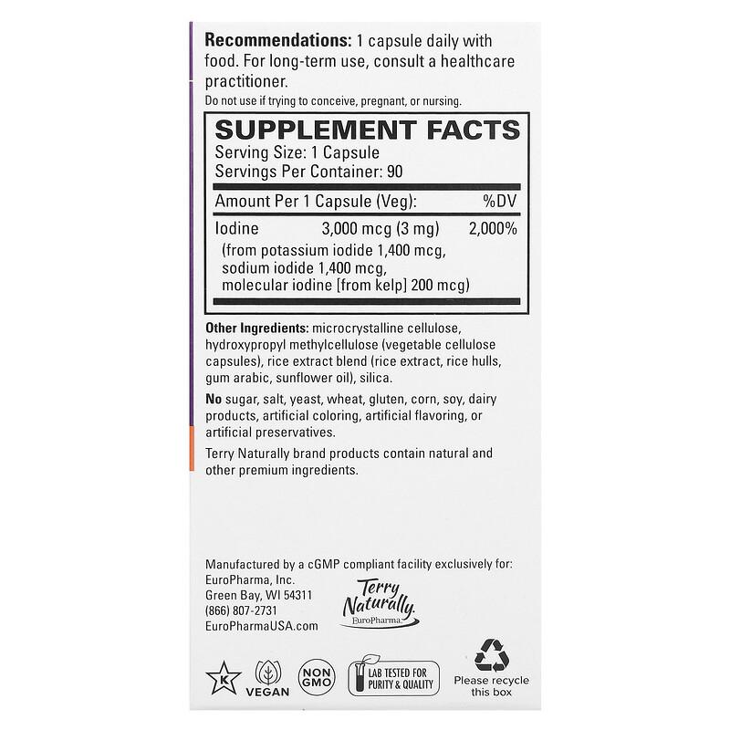 Tri-Iodine, 3 mg, 90 Capsules