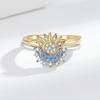 2026 Personalized Simple Sun and Moon with The Same Light Stacked Ring Female Diamond Sun and Moon Couple Ring