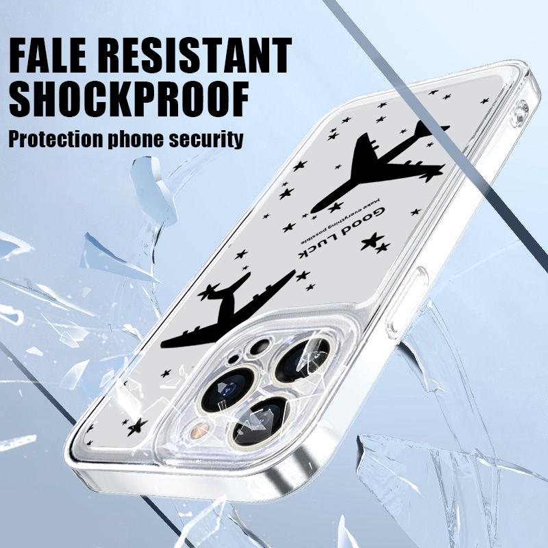 For iPhone 16 Pro 15 Pro Max 14 Plus 13 12 11 Phone Case Heart Pattern Clear Soft Silicone Slim Shockproof Transparent Lens Protection Bumper Cover