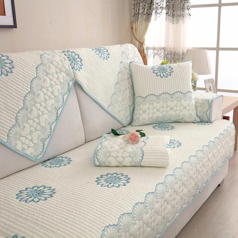 

Чехол для дивана из хлопка с вышивкой, нескользящая ткань для подушки, универсальный чехол для дивана в гостиной, жаккардовый чехол для подушки 45x45cm pillowcase