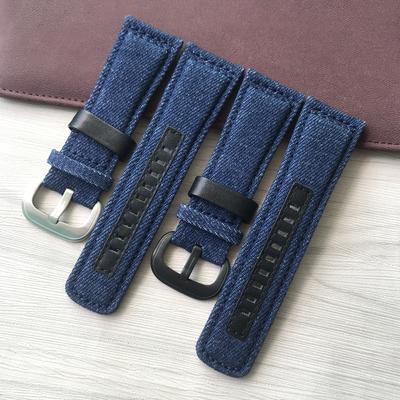 28mm Canvas Leather Cowboy Blue Watch Strap For Seven Friday Watchband P3C/04 09 Mechanical Series Waterproof Wristband Bracelet