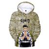 Unisex Anime-Inspired 3D Digital Print Hooded Sweatshirt Loose Fit Casual Streetwear